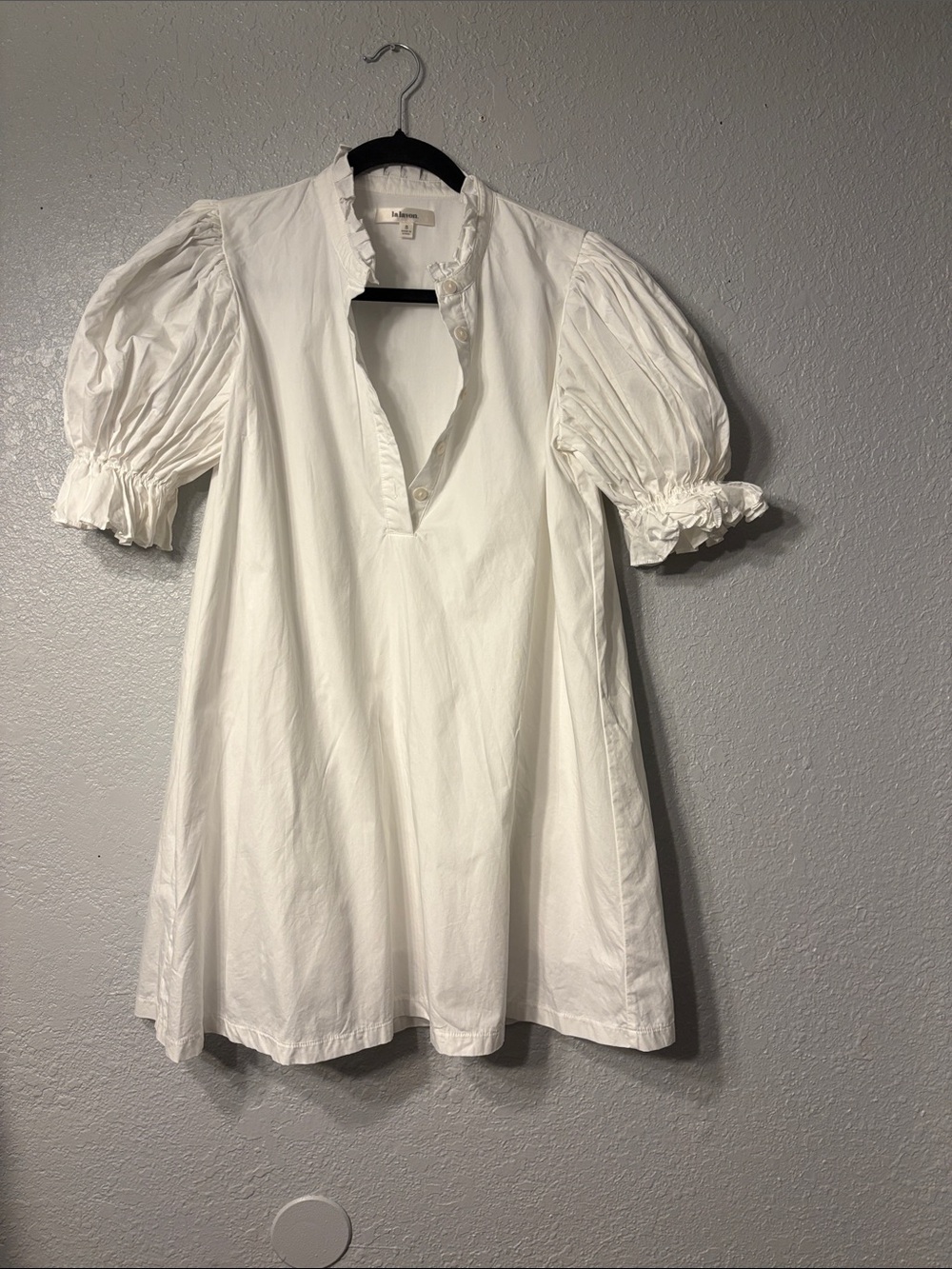 White Puff Sleeve Cotton Tunic